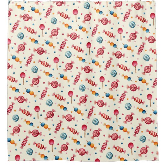 Candy Wonderland Duschvorhang (Vorderseite)