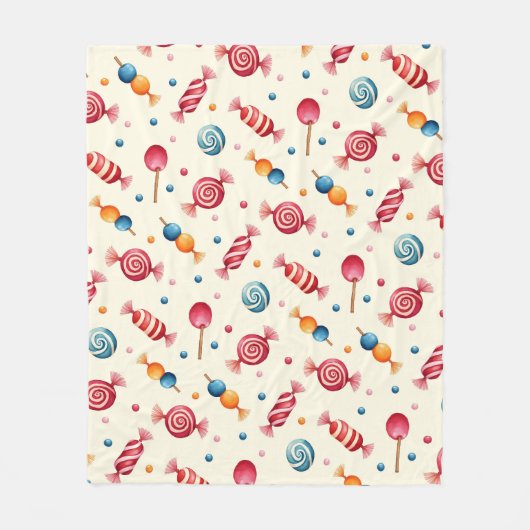Candy Wonderland Fleecedecke (Vorderseite)