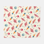 Candy Wonderland Fleecedecke (Vorderseite (Horizontal))