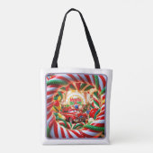 Candy Wonderland Holiday Tote Bag - Mittel Tasche (Rückseite)