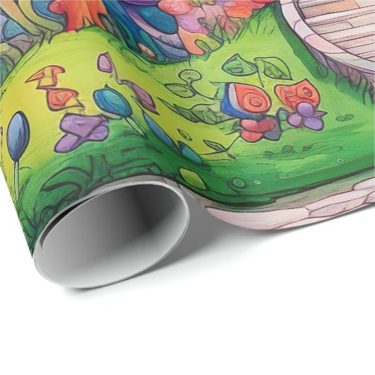 Candy World Geschenkpapier (Rolleneckpunkt)