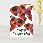 Candy Wrapper Fish Sculpture Father's Day Card Karte (Gelbe Blume)
