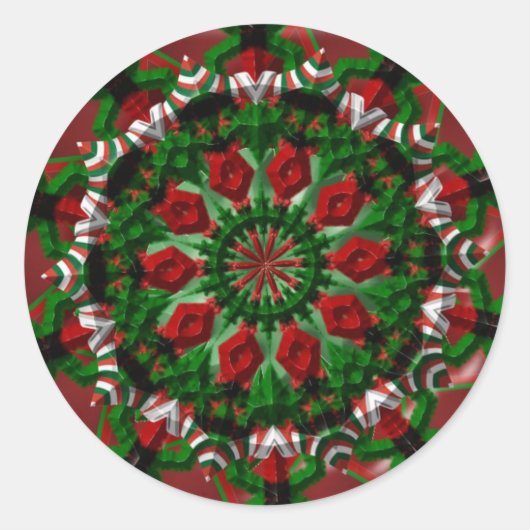 Candy Wreath Runder Aufkleber (Vorderseite)