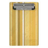 Candy Yellow Stripes Mini Klemmbrett (Vorderseite)