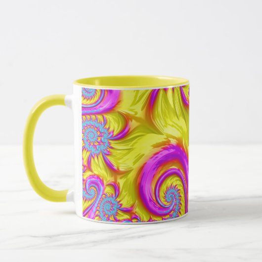 CANDY ~ Zany 3D ~ Lila rosa Gelb Tasse (Links)