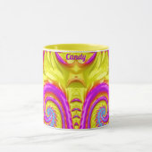 CANDY ~ Zany 3D ~ Lila rosa Gelb Tasse (Zentrum)