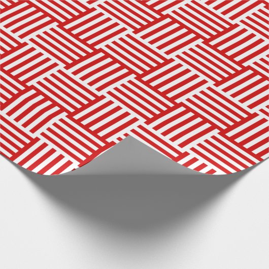 Candycane Christmas Weave Geschenkpapier (Ecke)