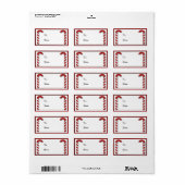 Candycane-Geschenkmarke Adressaufkleber (Vorne)