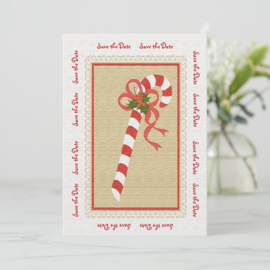 Candycane Invititiation/Ankündigung Einladung (Stehend Vorderseite)