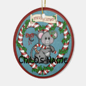 CandyCane Maus Keramikornament (Links)