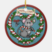 CandyCane Maus Keramikornament (Hinten)