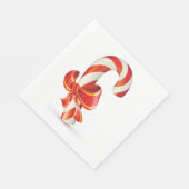 Candycane Paper Napkins Serviette (Ecke)
