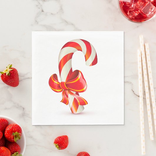 Candycane Paper Napkins Serviette