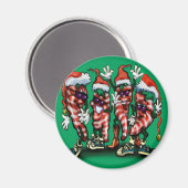 CandyCane-Paprikaschoten Magnet (Vorderseite/Rückseite)