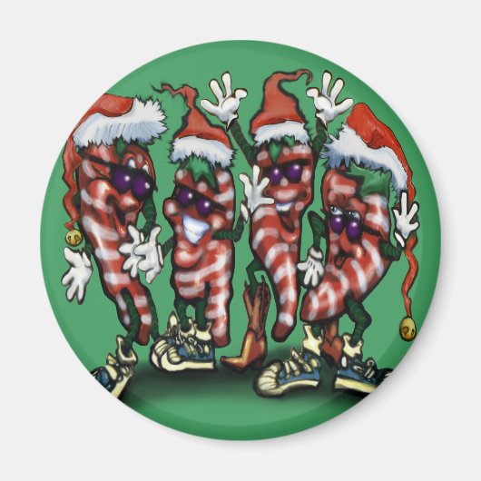 CandyCane-Paprikaschoten Magnet (Vorne)