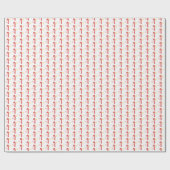 Candycane Star Doodle CHRISTMAS Holiday Red White  Geschenkpapier (Flach)