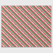 Candycane Stripe Muster Weihnachtsgeschenk Geschenkpapier (Flach)