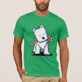Candycane Süsse Westie T-Shirt (Vorderseite)