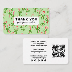 Candycanes Kundenbestellung Vielen Dank QR Code So Visitenkarte