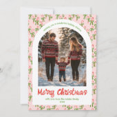 Candycanes Rosa Weihnachten Custom Arch 5 Foto (Vorderseite)