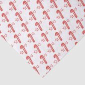 Candycanes Stars Doodle CHRISTMAS Holiday Red Whit Seidenpapier (Detail)
