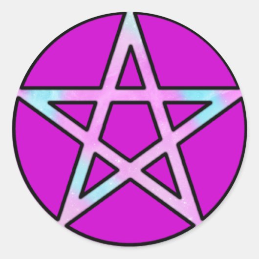 Candygramm Pastel Pentagram Runder Aufkleber (Vorderseite)