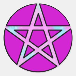 Candygramm Pastel Pentagram Runder Aufkleber
