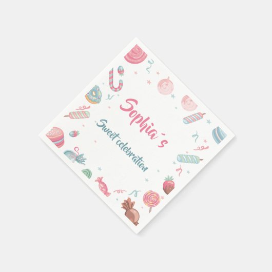 Candykand Servietten Sweet Pastel Colors (Ecke)