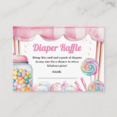 Candyland Baby Shower Diaper Umschließung Begleitkarte (Vorderseite)