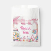 Candyland Baby Shower Girl Pink Geschenktütchen (Vorderseite)