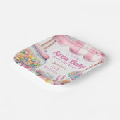 Candyland Baby Shower Pink Girl Pappteller (Gewinkelt)