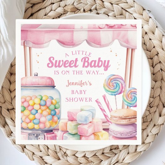 Candyland Baby Showpapier Napkin Serviette
