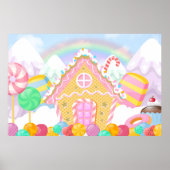 Candyland Backdrop Candyland Theme Hintergrund Poster (Vorne)
