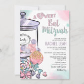 Candyland Bat Mitzvah Einladung (Vorderseite)