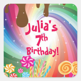 Candyland Birthday Stickers