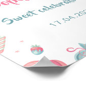 Candyland Birthday Welcome Sign Poster (Ecke)