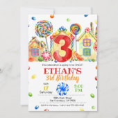 Candyland Candy Einladung für Candy Theme - 3. (Vorderseite)