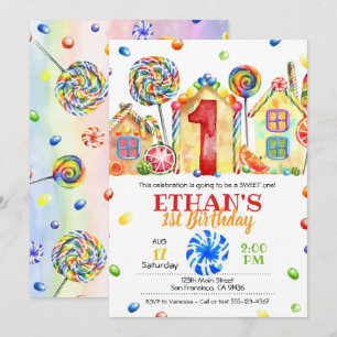 Candyland Candy Einladung zum Candy Theme - 1.