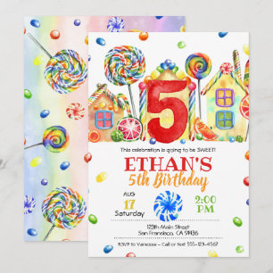 Candyland Candy Einladung zum Candy Theme - 5.