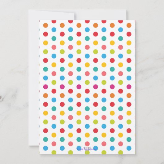 Candyland Candy First Birthday Einladung (Rückseite)