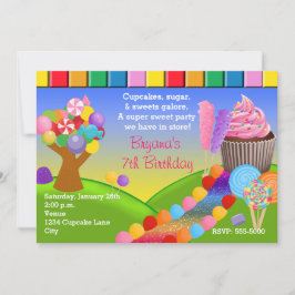 Candyland Candy Land Sweet Cupcakes Einladung