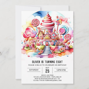 Candyland Charm Birthday Einladung