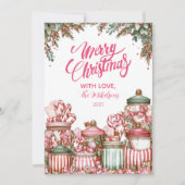 Candyland Christmas Celebration Feiertagskarte (Vorderseite)