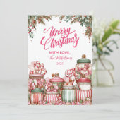 Candyland Christmas Celebration Feiertagskarte (Stehend Vorderseite)