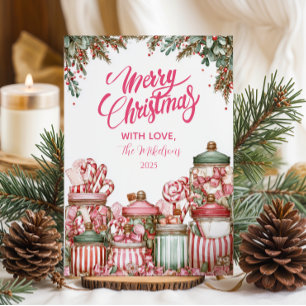 Candyland Christmas Celebration Feiertagskarte