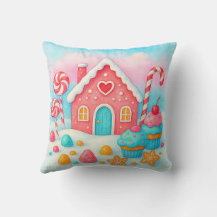 Candyland Christmas Throw Kissen