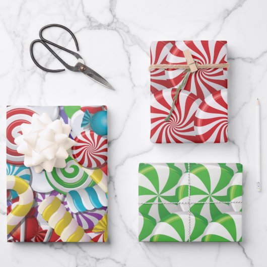 Candyland Combo 1 Geschenkpapier Set (Vorderseite)