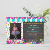 Candyland Customizable Einladung (Stehend Vorderseite)