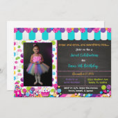 Candyland Customizable Einladung (Vorne/Hinten)