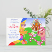 Candyland Einladung (Stehend Vorderseite)